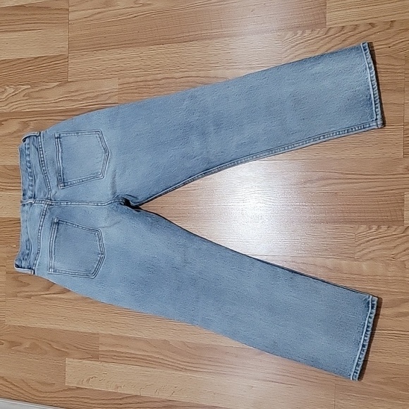 Gap womens high waisted crop distressed button fly jeans - Picture 5 of 7